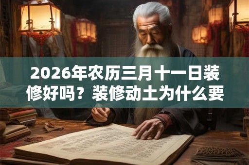 2026年农历三月十一日装修好吗？装修动土为什么要选择吉日？