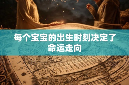 每个宝宝的出生时刻决定了命运走向