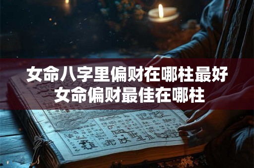女命八字里偏财在哪柱最好 女命偏财最佳在哪柱 女命八字里偏财在哪柱最好 女命偏财最佳在哪柱