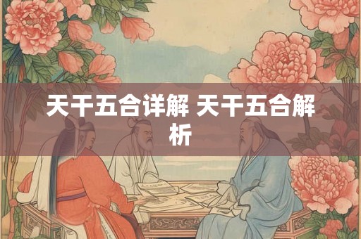 天干五合详解 天干五合解析