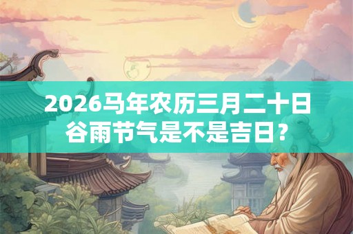 2026马年农历三月二十日谷雨节气是不是吉日？