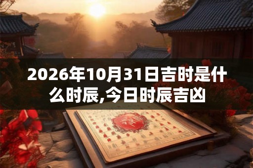2026年10月31日吉时是什么时辰,今日时辰吉凶