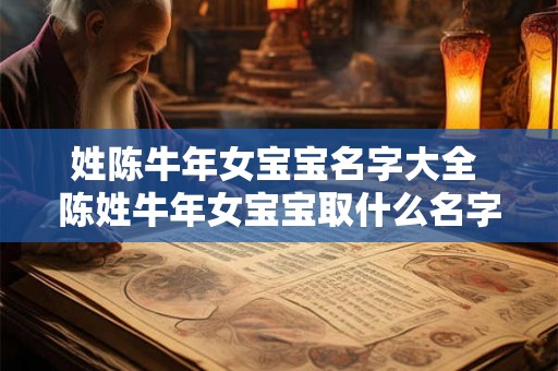 姓陈牛年女宝宝名字大全 陈姓牛年女宝宝取什么名字好