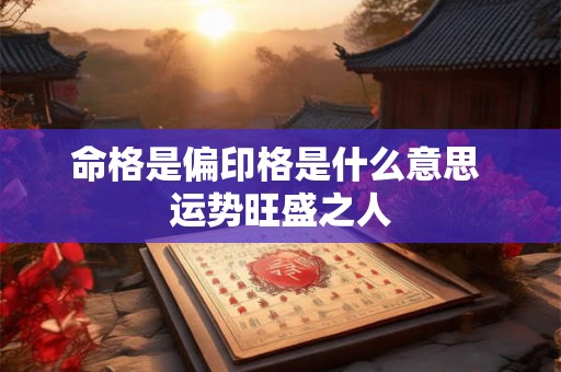命格是偏印格是什么意思 运势旺盛之人