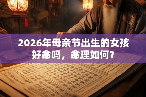 2026年母亲节出生的女孩好命吗，命理如何？