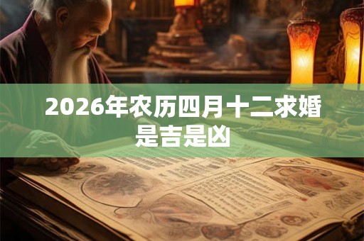 2026年农历四月十二求婚是吉是凶 2026年农历四月十二求婚是吉是凶