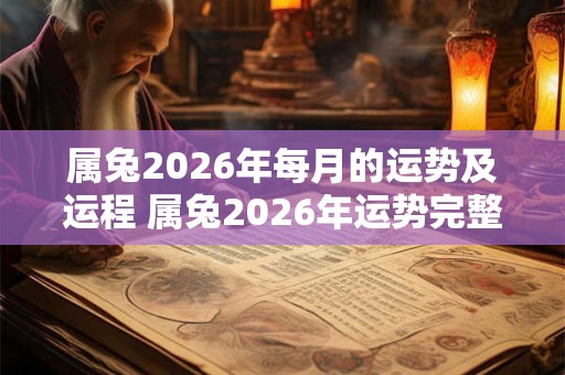 属兔2026年每月的运势及运程 属兔2026年运势完整版