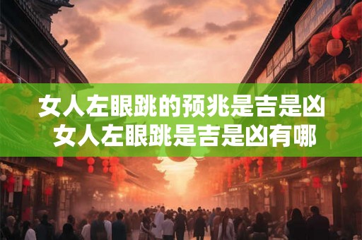 女人左眼跳的预兆是吉是凶 女人左眼跳是吉是凶有哪些相关的预兆和解释