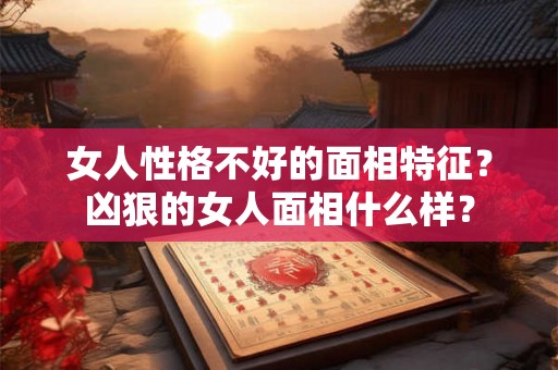 女人性格不好的面相特征？凶狠的女人面相什么样？