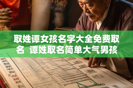 取姓谭女孩名字大全免费取名  谭姓取名简单大气男孩