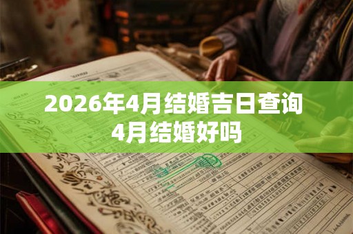 2026年4月结婚吉日查询 4月结婚好吗