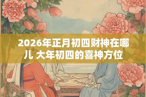 2026年正月初四财神在哪儿 大年初四的喜神方位