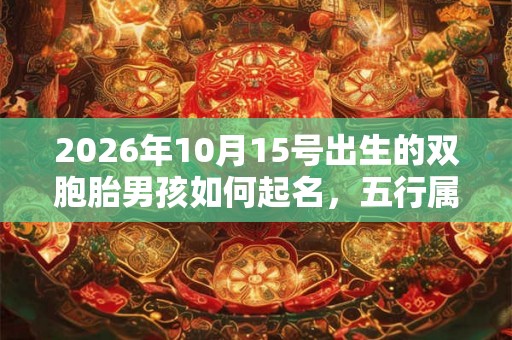 2026年10月15号出生的双胞胎男孩如何起名,五行属什么 2026年10月15号出生的双胞胎男孩如何起名,五行属什么