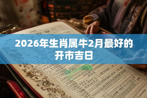2026年生肖属牛2月最好的开市吉日