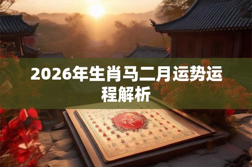 2026年生肖马二月运势运程解析
