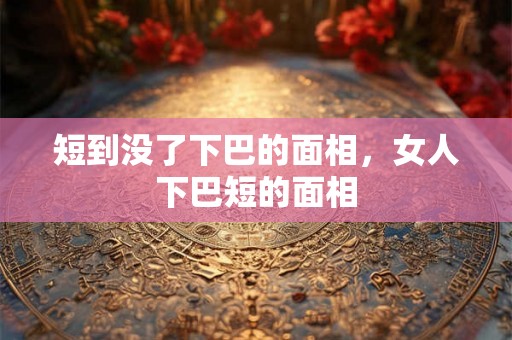 短到没了下巴的面相，女人下巴短的面相