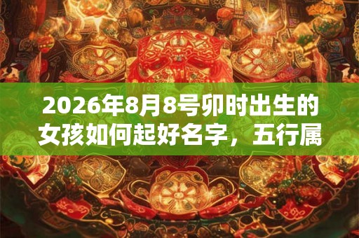 2026年8月8号卯时出生的女孩如何起好名字，五行属什么