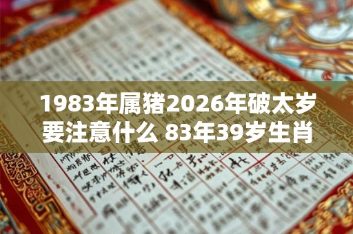 1983年属猪2026年破太岁要注意什么 83年39岁生肖猪逢虎年运势如何