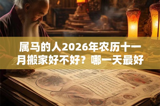 属马的人2026年农历十一月搬家好不好?哪一天最好? 属马的人2026年农历十一月搬家好不好?哪一天最好?