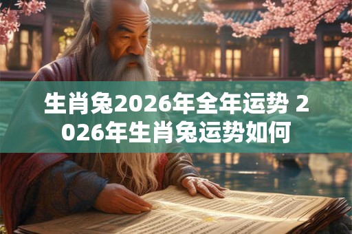生肖兔2026年全年运势 2026年生肖兔运势如何