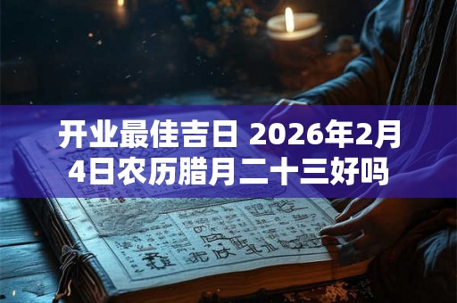 开业最佳吉日 2026年2月4日农历腊月二十三好吗