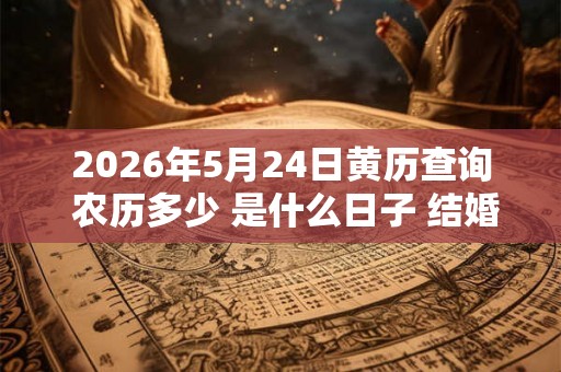 2026年5月24日黄历查询 农历多少 是什么日子 结婚吉时