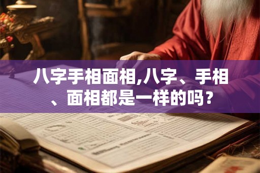 八字手相面相,八字、手相、面相都是一样的吗？
