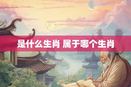 是什么生肖 属于哪个生肖