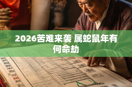 2026苦难来袭 属蛇鼠年有何命劫 2026苦难来袭 属蛇鼠年有何命劫