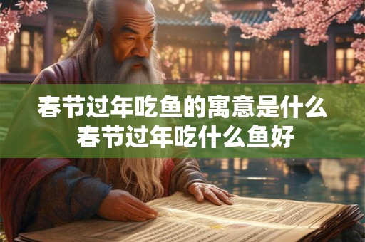 春节过年吃鱼的寓意是什么 春节过年吃什么鱼好