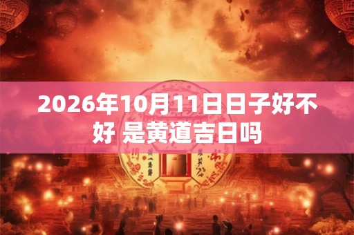 2026年10月11日日子好不好 是黄道吉日吗