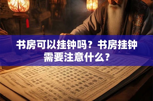 书房可以挂钟吗?书房挂钟需要注意什么? 书房可以挂钟吗?书房挂钟需要注意什么?