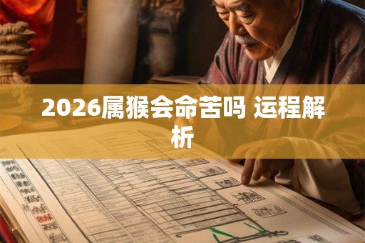 2026属猴会命苦吗 运程解析