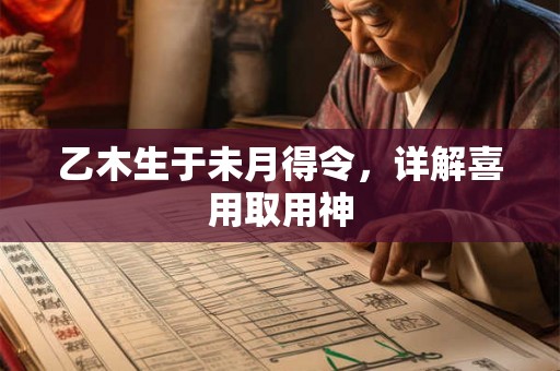 乙木生于未月得令,详解喜用取用神 乙木生于未月得令,详解喜用取用神