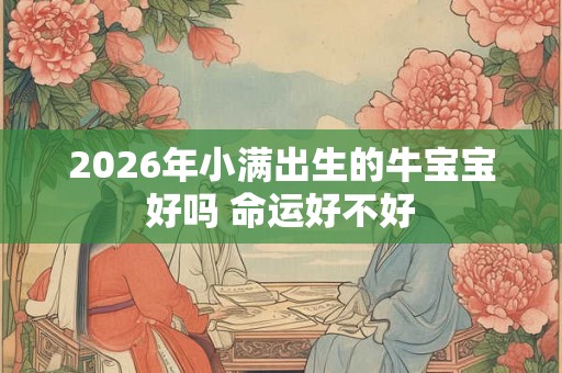 2026年小满出生的牛宝宝好吗 命运好不好