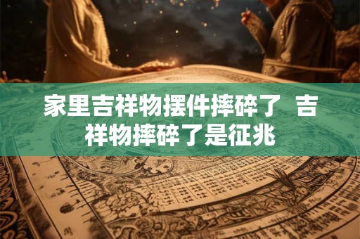 家里吉祥物摆件摔碎了  吉祥物摔碎了是征兆