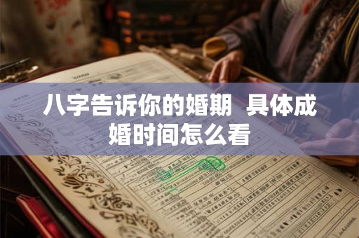 八字告诉你的婚期  具体成婚时间怎么看