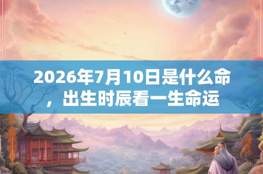 2026年7月10日是什么命,出生时辰看一生命运 2026年7月10日是什么命,出生时辰看一生命运