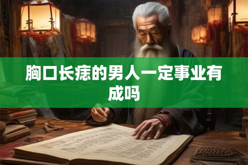 胸口长痣的男人一定事业有成吗 胸口长痣的男人一定事业有成吗