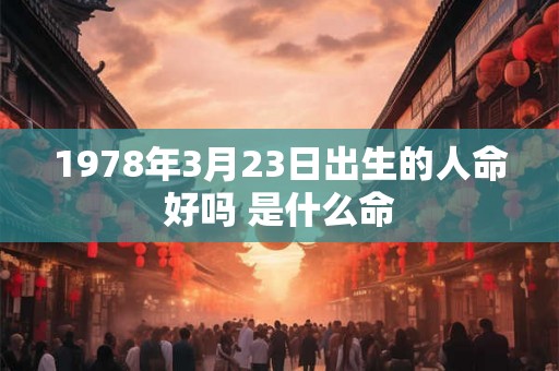 1978年3月23日出生的人命好吗 是什么命 1978年3月23日出生的人命好吗 是什么命