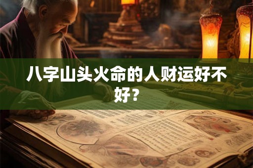 八字山头火命的人财运好不好？