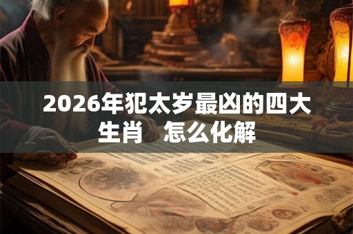 2026年犯太岁最凶的四大生肖   怎么化解