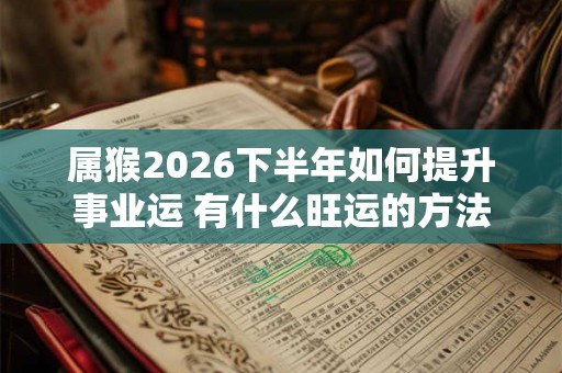 属猴2026下半年如何提升事业运 有什么旺运的方法