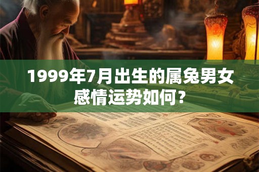 1999年7月出生的属兔男女感情运势如何？