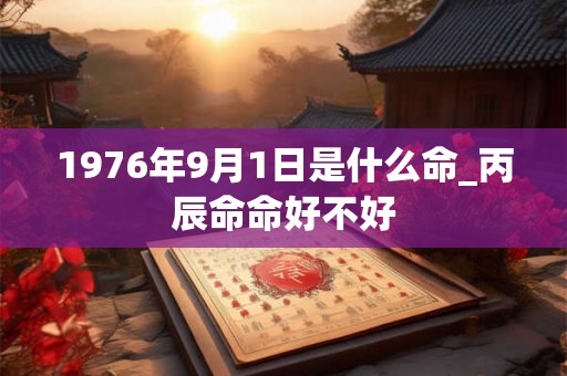 1976年9月1日是什么命_丙辰命命好不好
