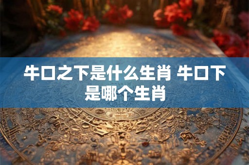 牛口之下是什么生肖 牛口下是哪个生肖