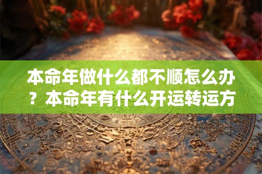 本命年做什么都不顺怎么办？本命年有什么开运转运方法？