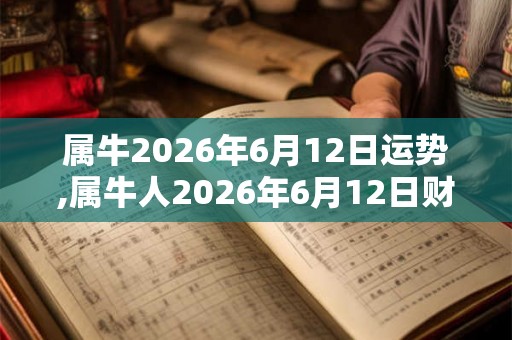 属牛2026年6月12日运势,属牛人2026年6月12日财运,生肖牛2026年6月12日运势