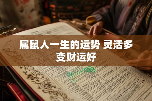 属鼠人一生的运势 灵活多变财运好