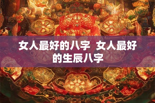 女人最好的八字  女人最好的生辰八字